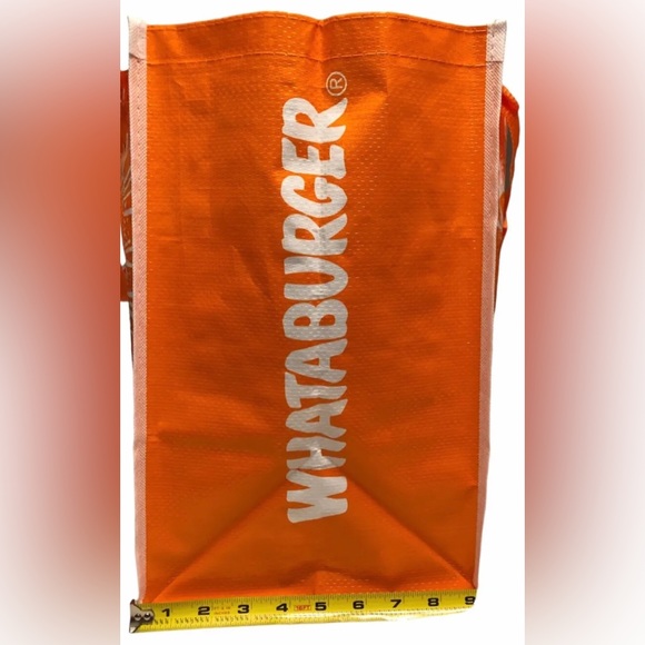 XLarge WHATABURGER Recycle Reusable Eco Friendly Shopping Beach Camping Tote Bag - Picture 4 of 5